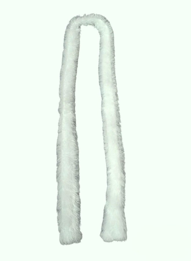 LUDALY Faux Fur Featherless Boa 72'' (White) - Image 2